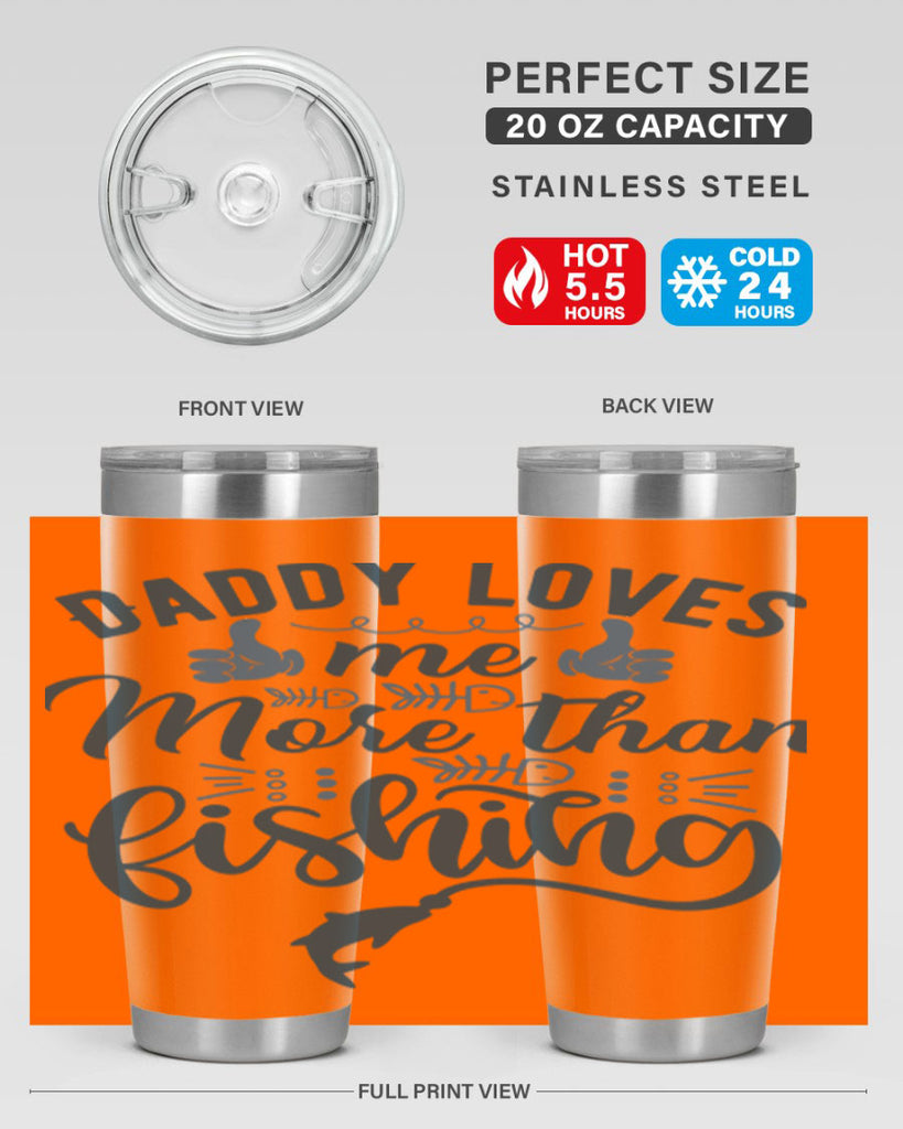 daddy loves me 167#- fishing- Tumbler