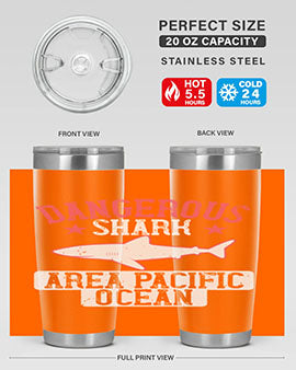 dangerous shark area pacific ocean Style 92#- shark  fish- Tumbler