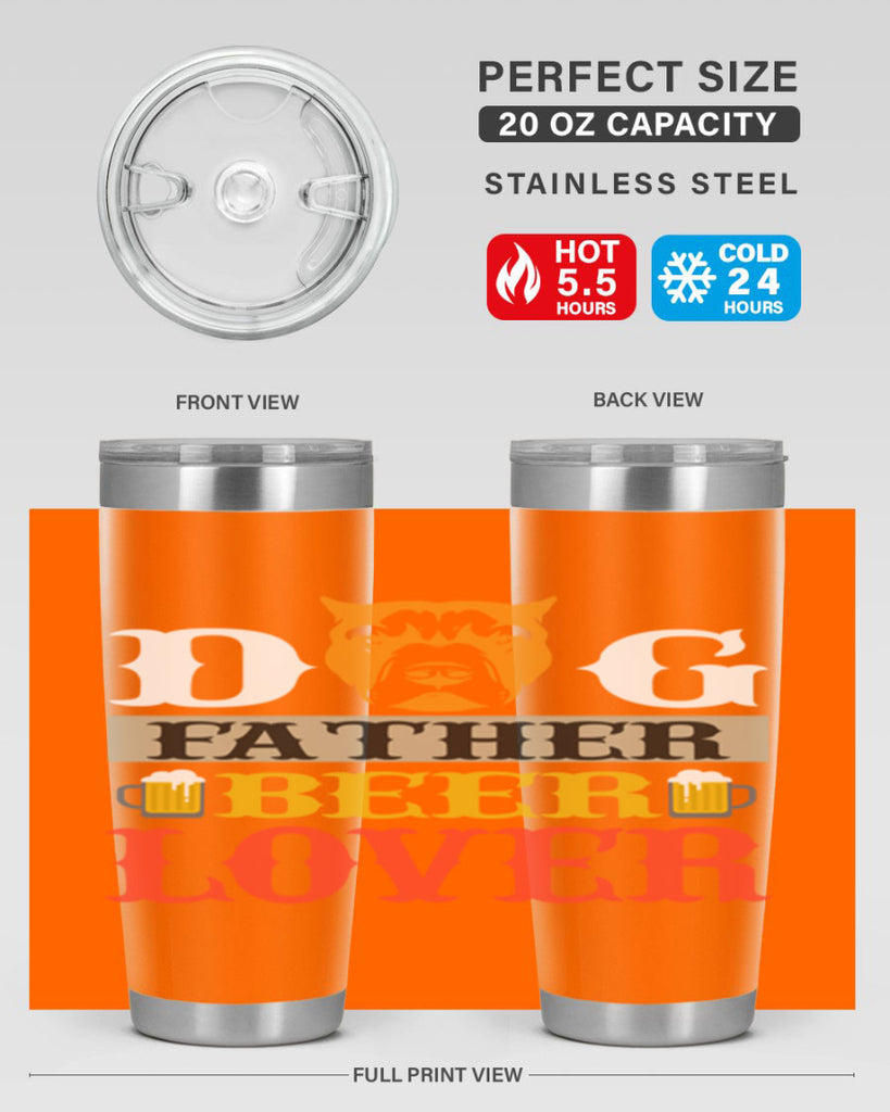 dog father beer lover 116#- beer- Tumbler