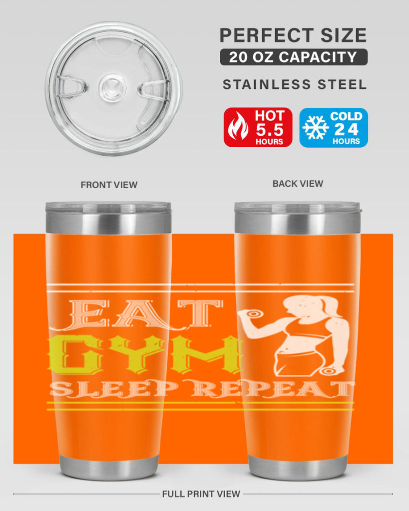 eat gym sleep repeat 69#- gym- Tumbler