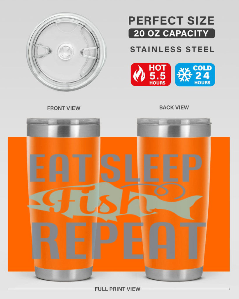 eat sleep fish repeat 222#- fishing- Tumbler