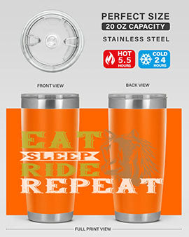 eat sleep ride repeat Style 7#- horse- Tumbler