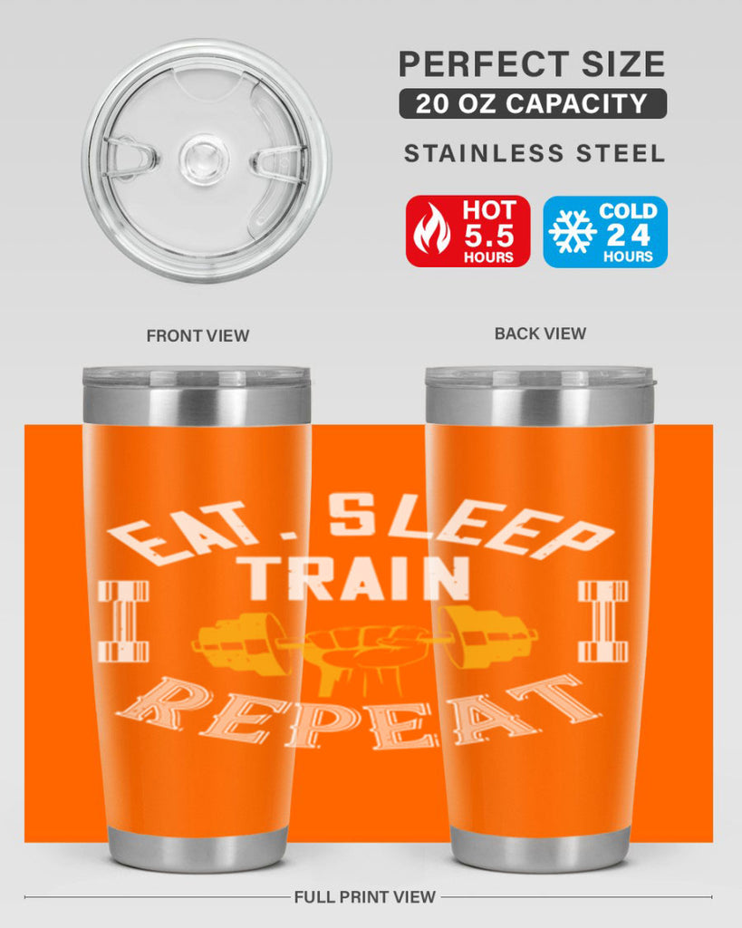 eat sleep train rapid 56#- gym- Tumbler