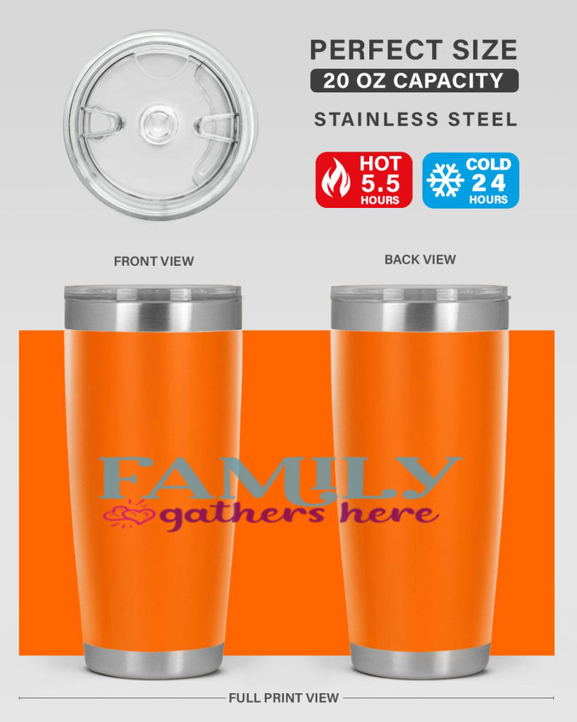 family gathers here 40#- family- Tumbler