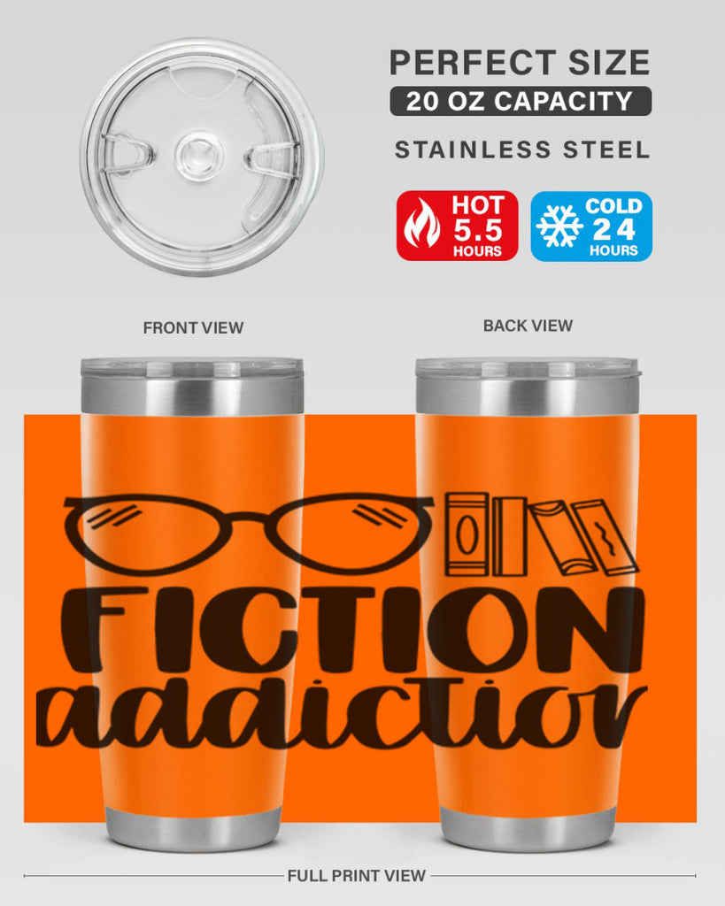 fiction addiction 40#- reading- Tumbler