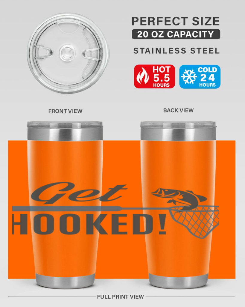 get hooked 133#- fishing- Tumbler