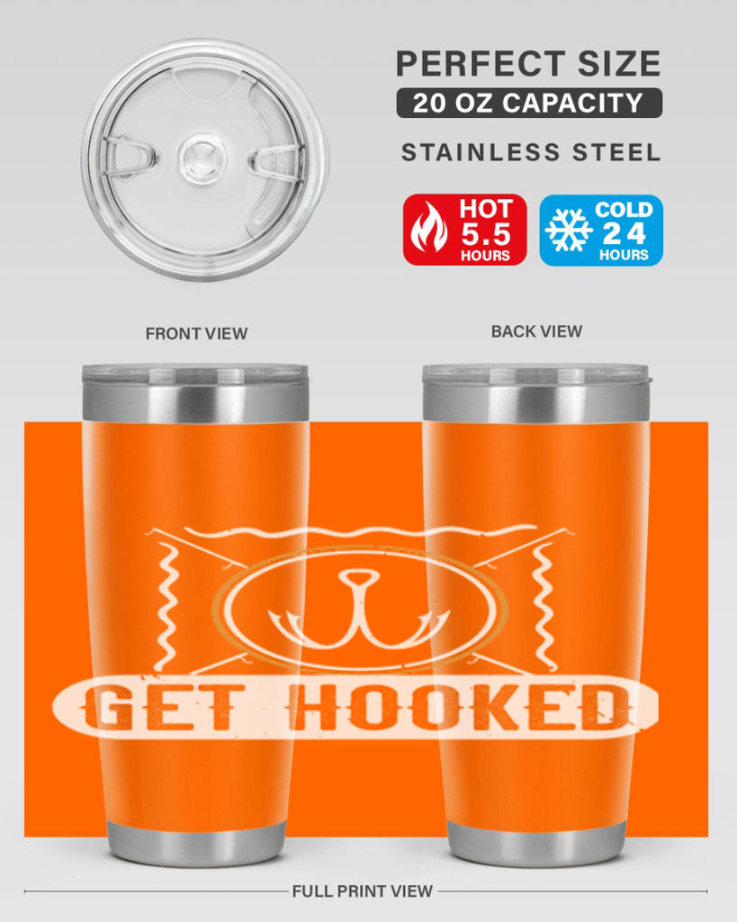 get hooked 264#- fishing- Tumbler