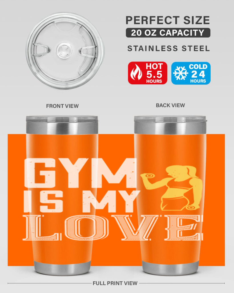 gym is my love 98#- gym- Tumbler