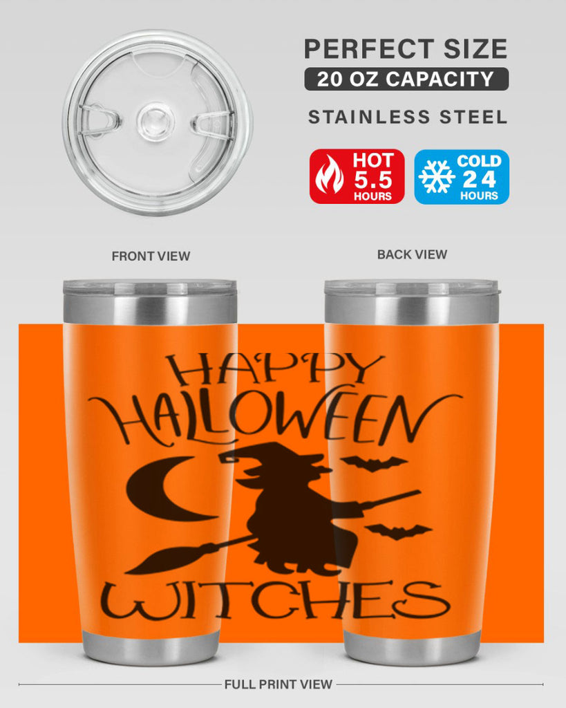 happy halloween witches 63#- halloween- Tumbler