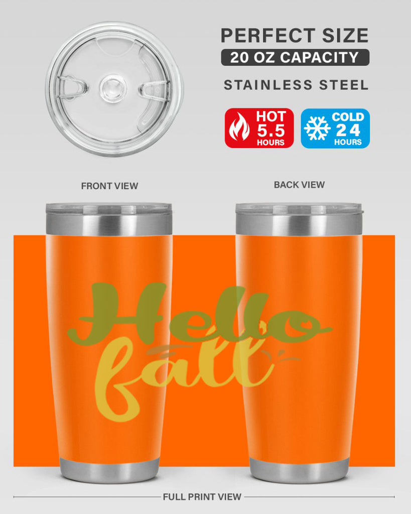 hello fall 55#- thanksgiving- Tumbler