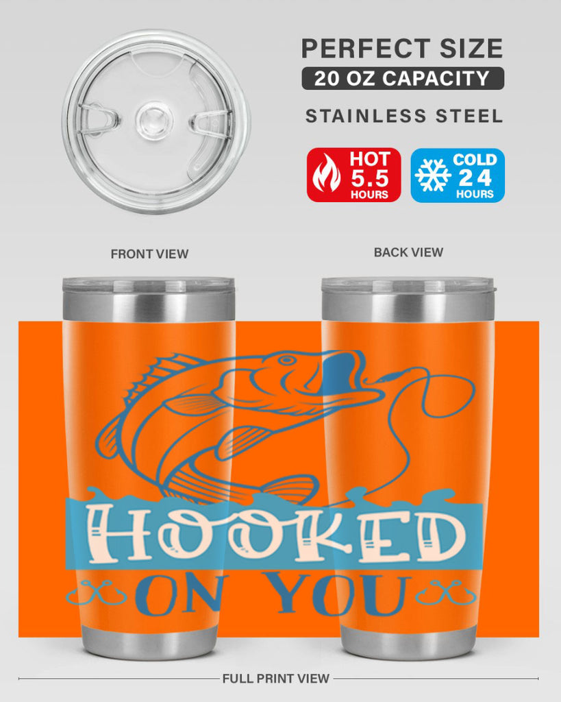 hooked on you 214#- fishing- Tumbler