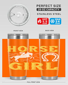 horse girl Style 51#- horse- Tumbler