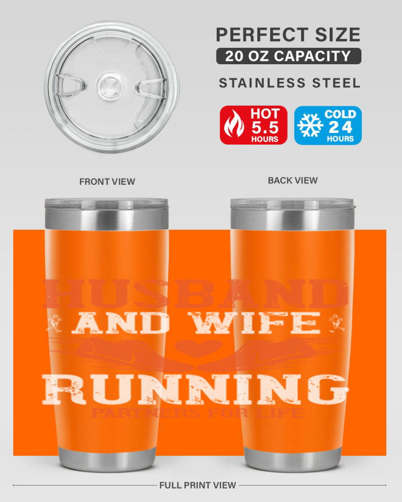 husband and wife running partners for life 41#- running- Tumbler
