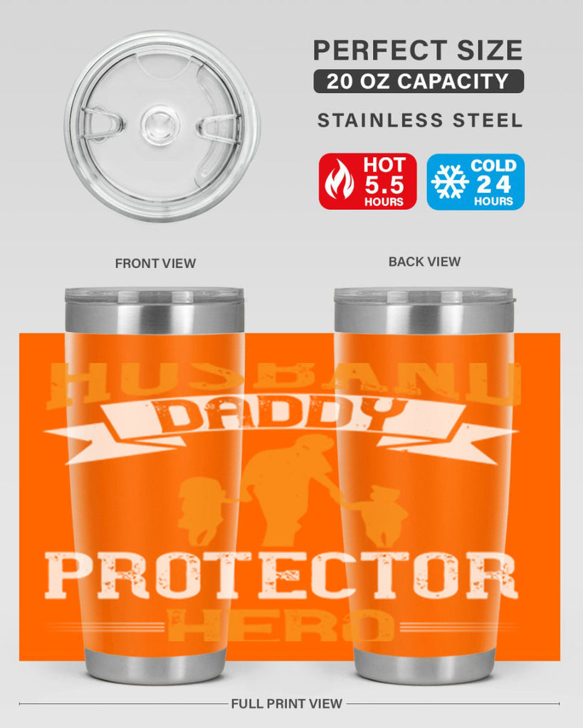 husband daddy protector hero 252#- fathers day- Tumbler