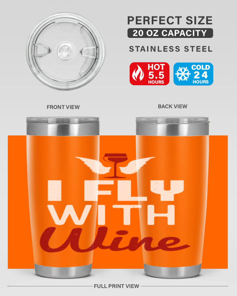 i fly with wine 212#- wine- Tumbler