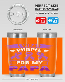 i wear purple for papa 174#- alzheimers- Tumbler