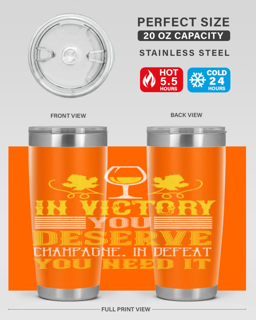 in victory you deserve 75#- wine- Tumbler