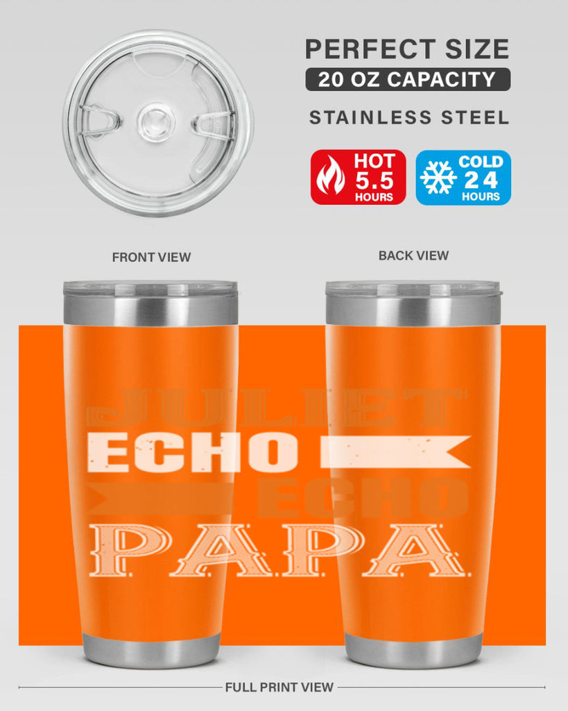 juliet echo echo papa 30#- grandpa - papa- Tumbler