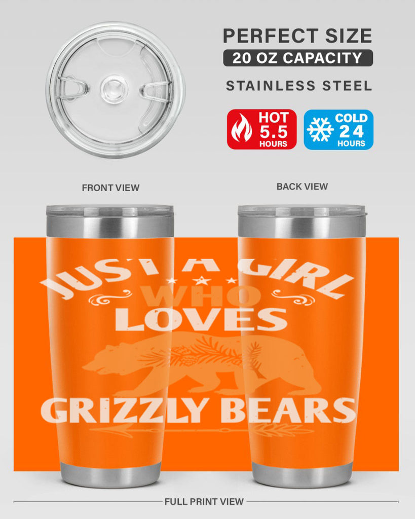 just a girl who loves Grizzly Bears 20#- Bears- Tumbler