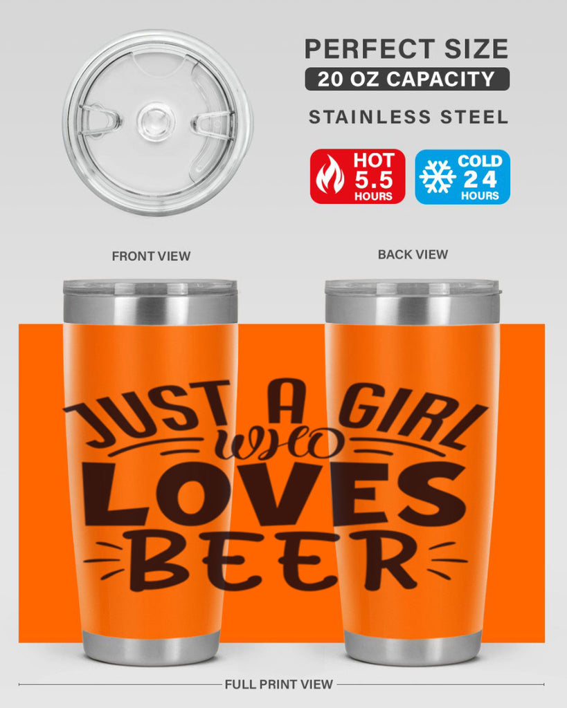 just a girl who loves beer 125#- beer- Tumbler