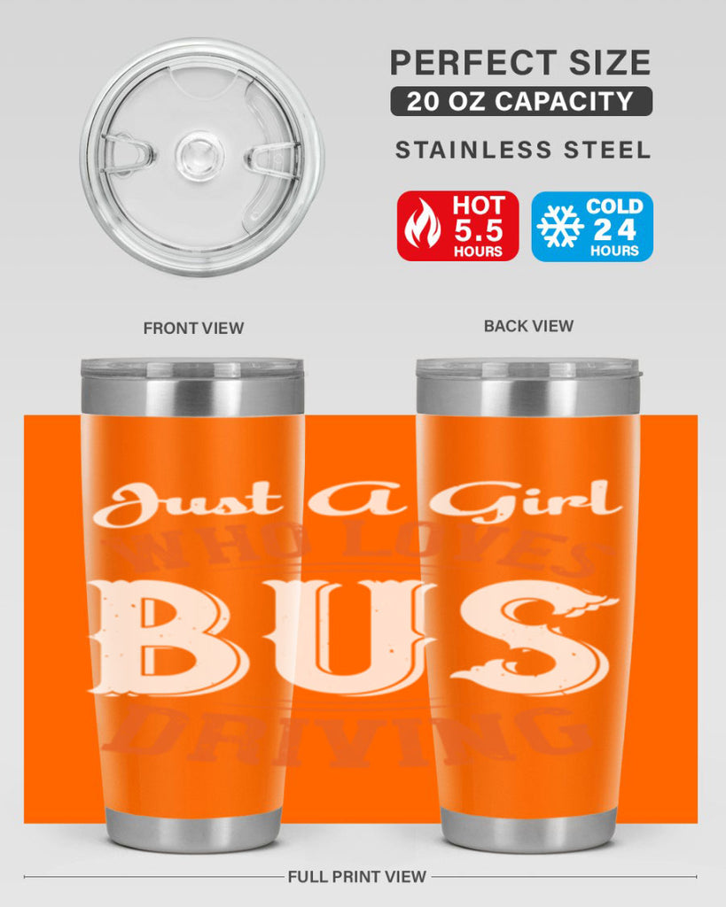 just a girl who loves bus driving Style 23#- bus driver- tumbler