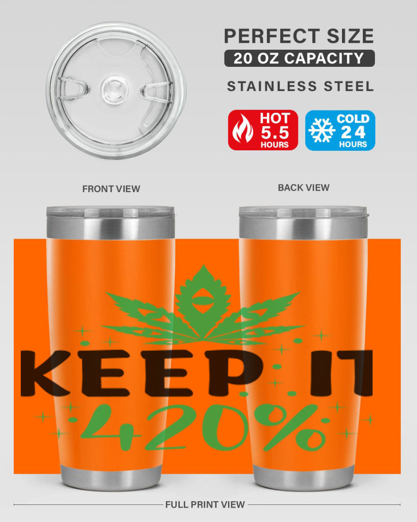 keep it four twenty percent 176#- marijuana- Tumbler