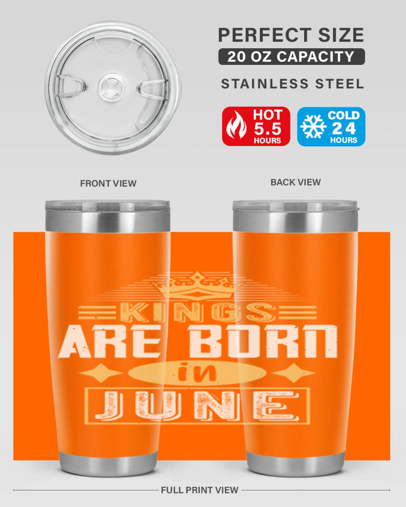 kings are born in june Style 67#- birthday- tumbler