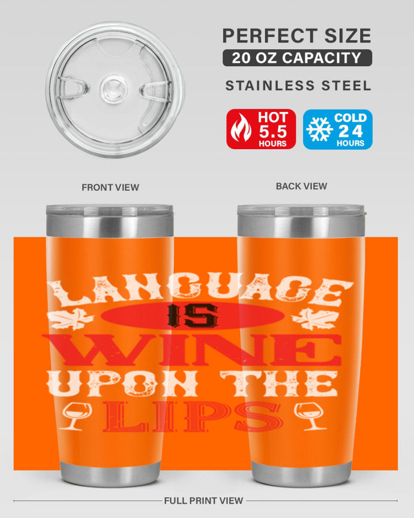 language is wine upon the 72#- wine- Tumbler