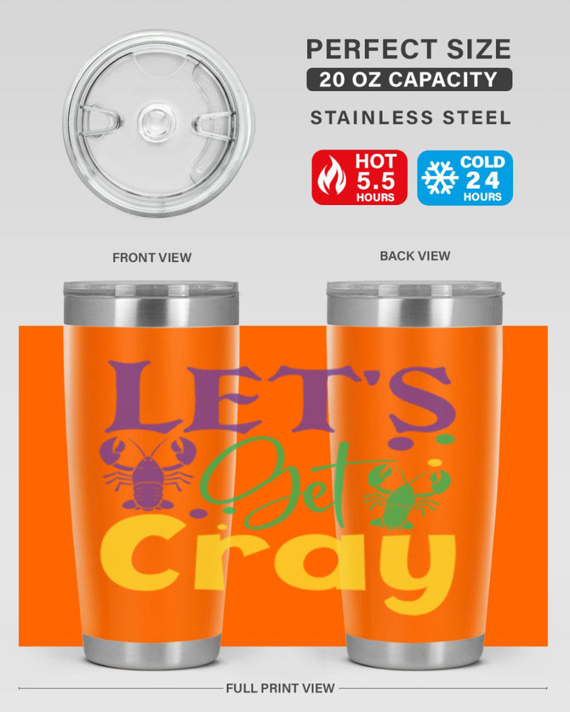 lets get cray 81#- mardi gras- Tumbler