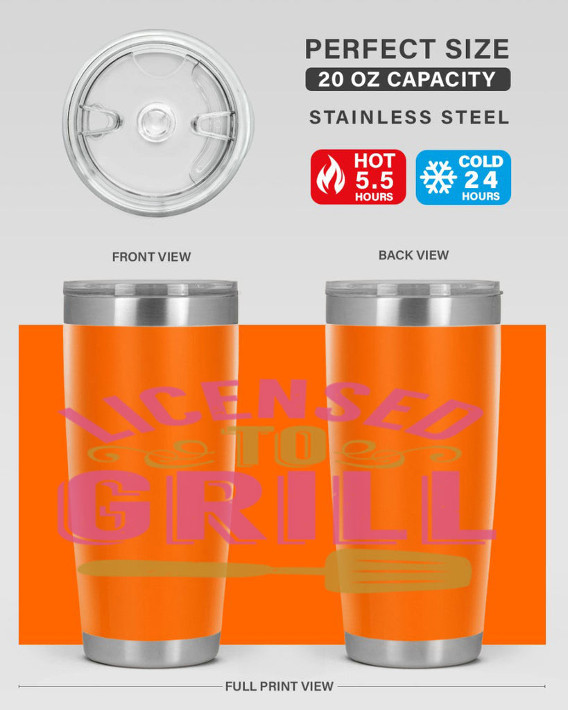 licensed to grill 24#- bbq- Tumbler