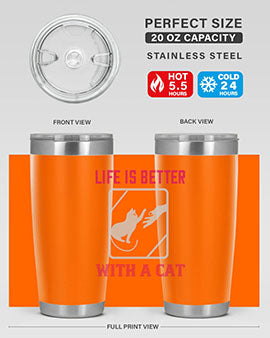 life is better with a cat Style 63#- cat- Tumbler