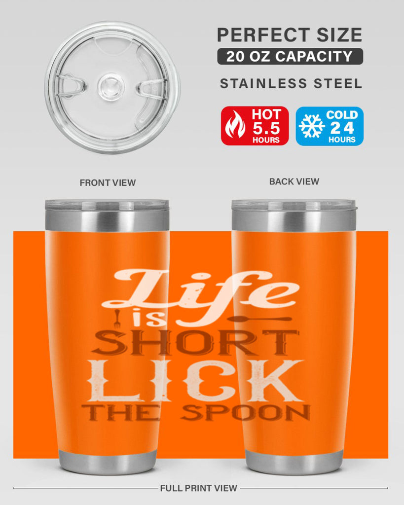 life is short lick the spoon 19#- cooking- Tumbler