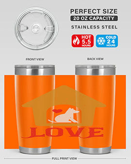 love Style 161#- dog- Tumbler