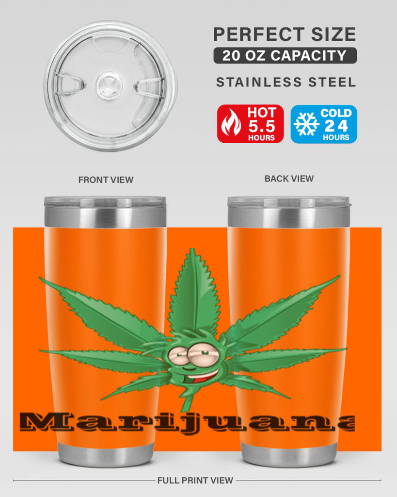 marijuana happy face 199#- marijuana- Tumbler