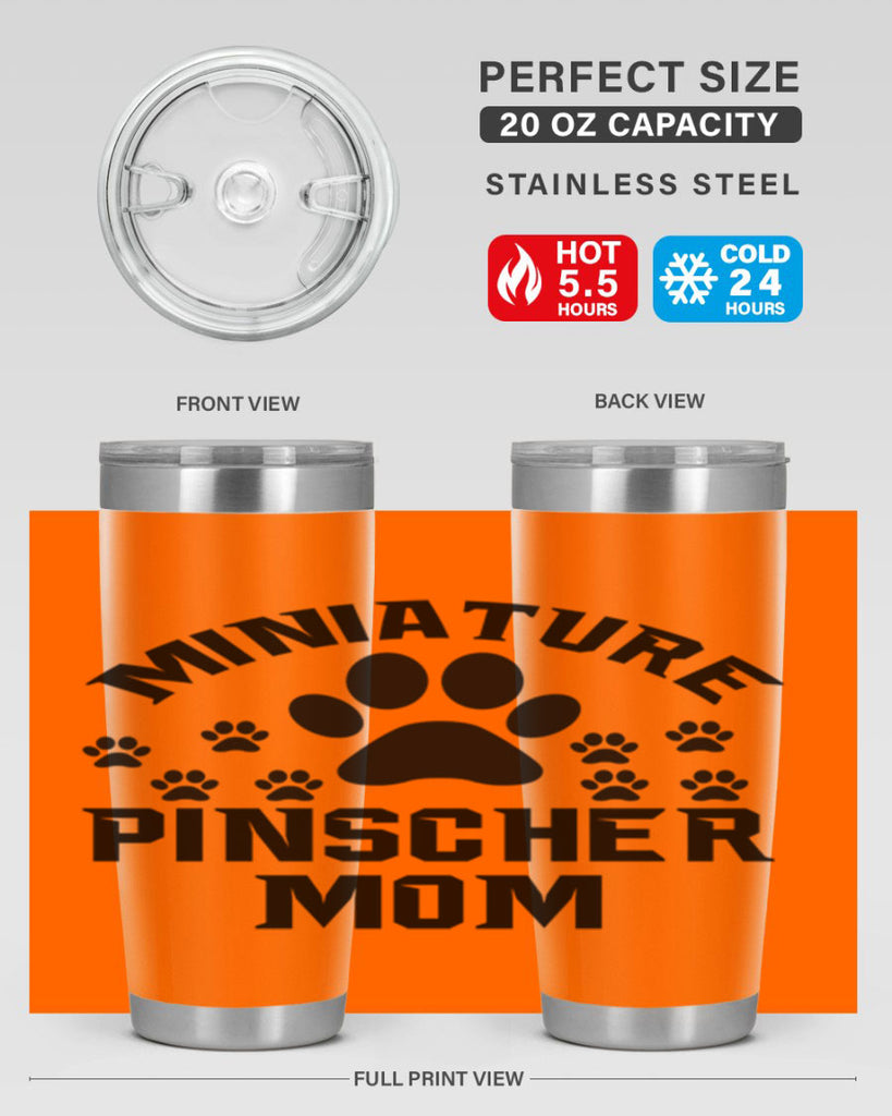 miniature pinscher mom 129#- mom- Tumbler