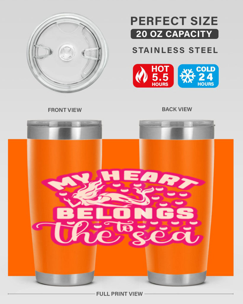 my heart belongs to the sea 515#- mermaid- Tumbler