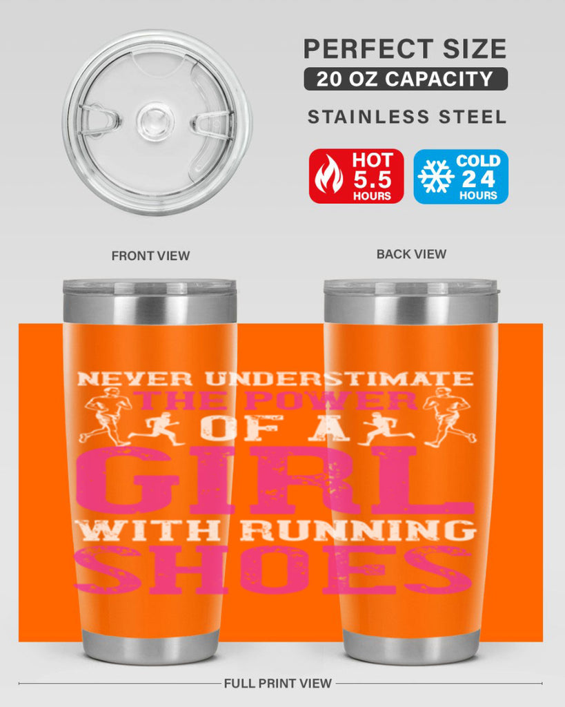 never understimate the power of a girl with running shoes 29#- running- Tumbler