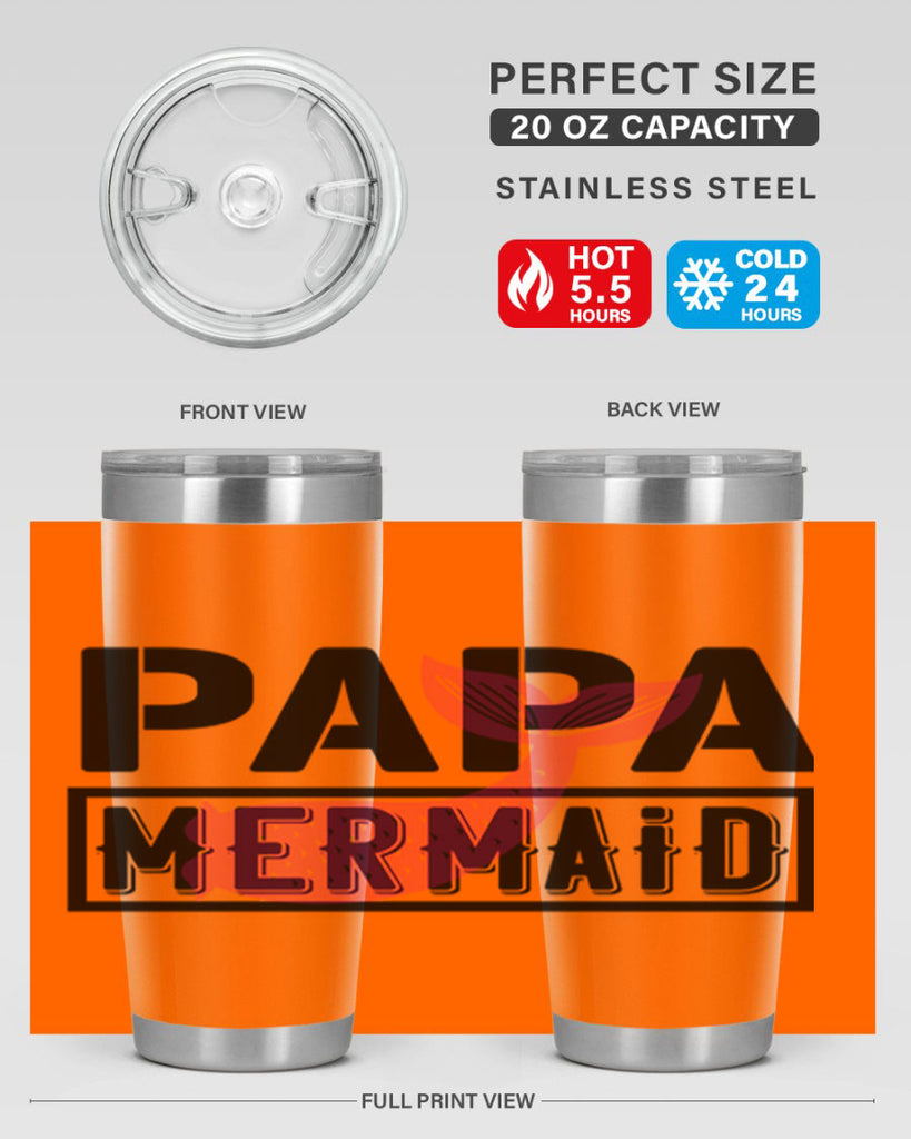 papa mermaid 533#- mermaid- Tumbler