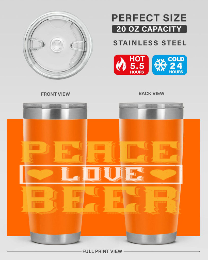 peace love beer 53#- beer- Tumbler