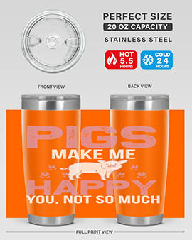 pigs make me happy Style 35#- pig- Tumbler