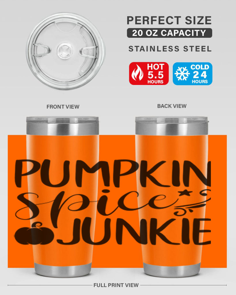 pumpkin spice junkie 548#- fall- Tumbler