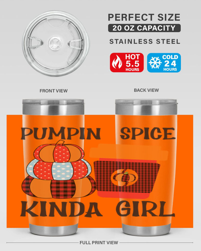 pumpkin spice kinda girl 551#- fall- Tumbler