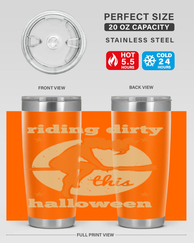 riding dirty this halloween 133#- halloween- Tumbler