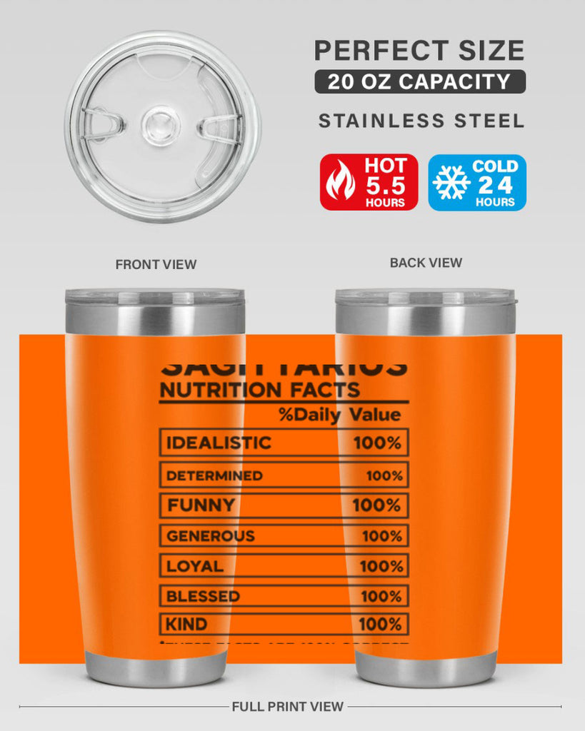 sagittarius Nutrition Facts 400#- zodiac- Tumbler