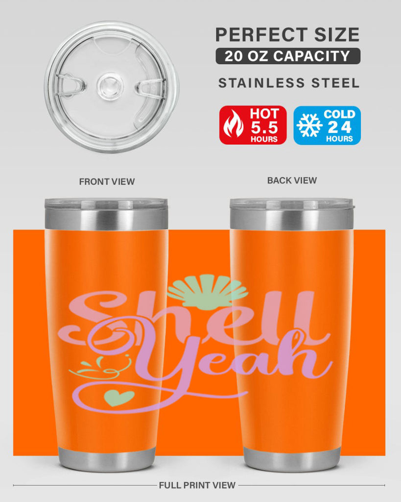 shell yeah 7#- mermaid- Tumbler