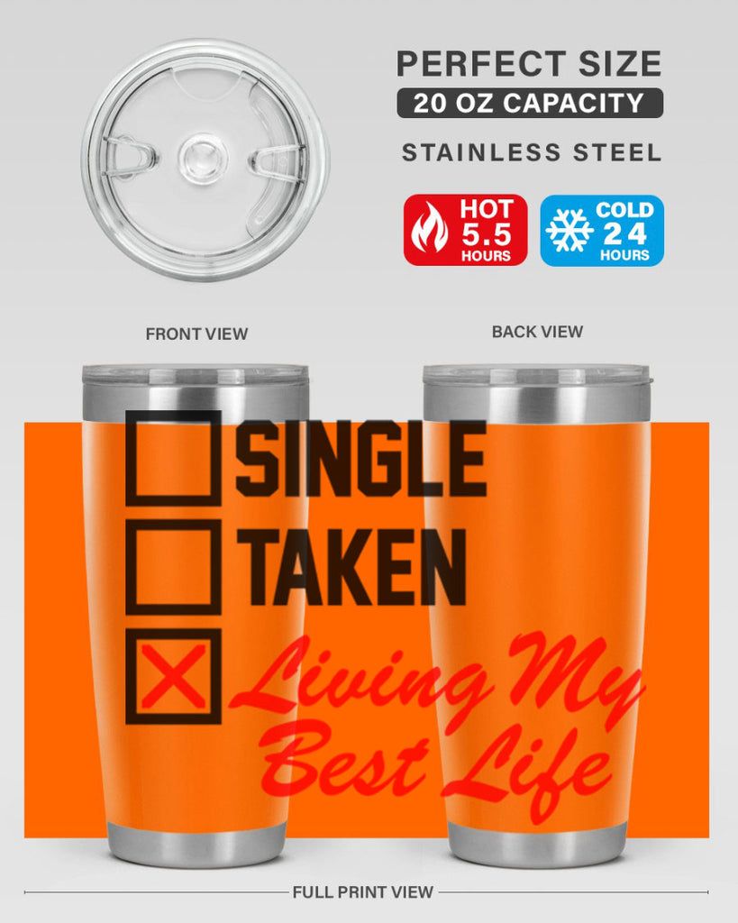 single taken living my best life 34#- black words phrases- Cotton Tank