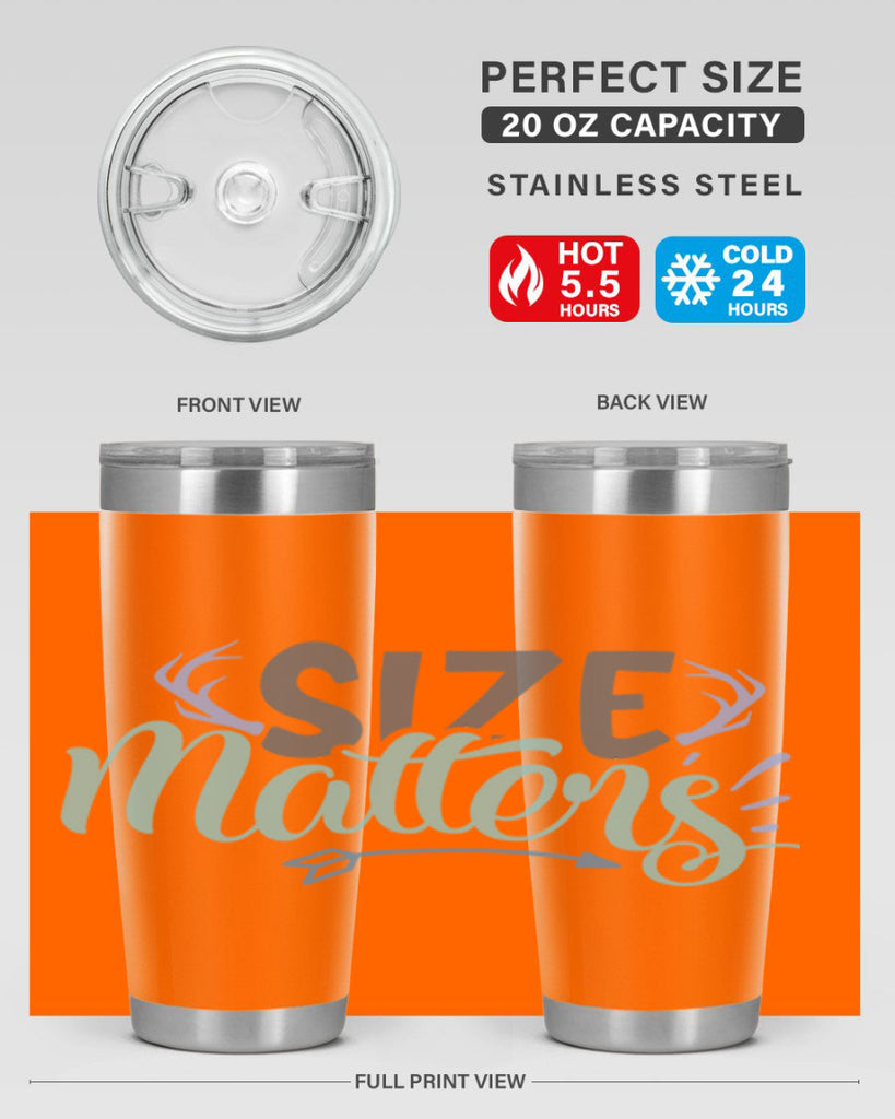 size matters 195#- fishing- Tumbler