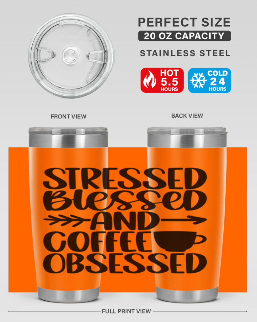 stressed blessed and 26#- coffee- Tumbler