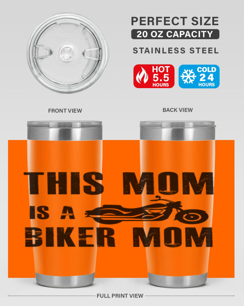 this mom is a biker mom 35#- mom- Tumbler