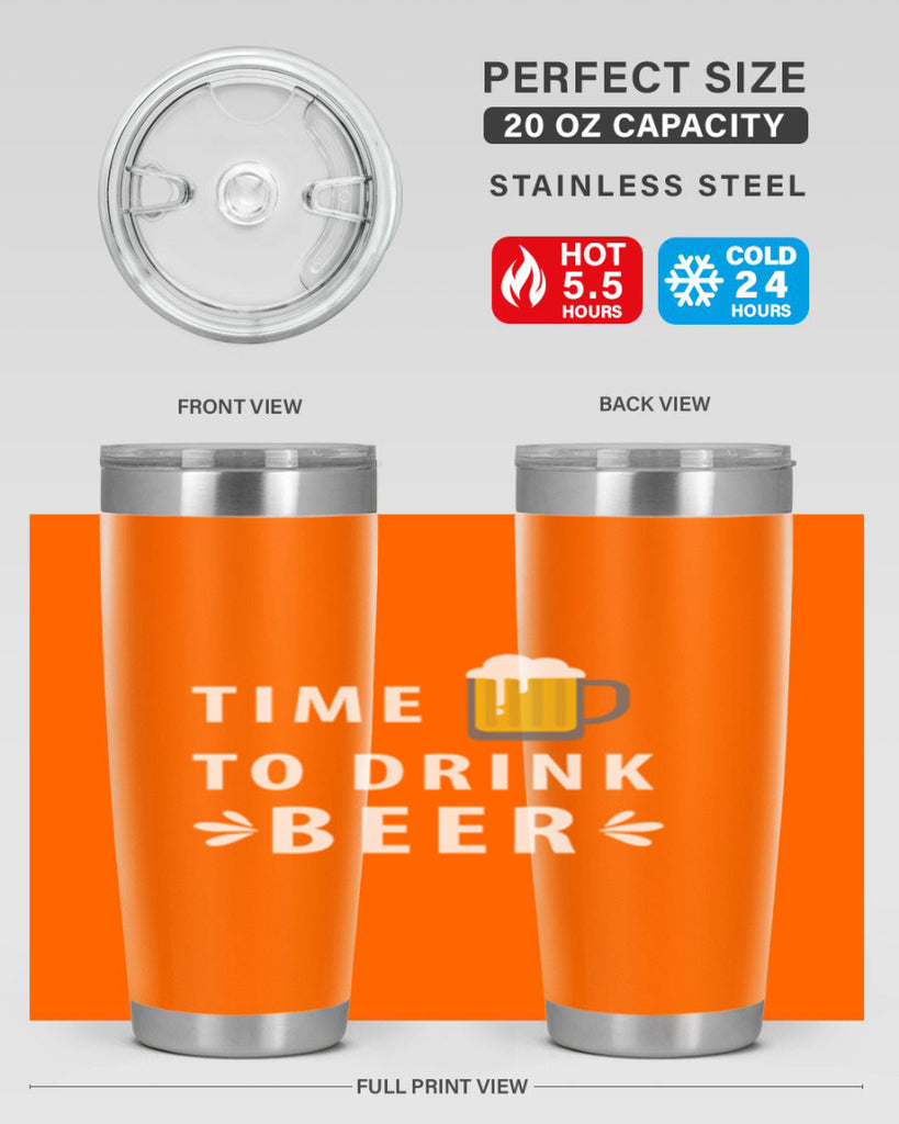 time to drink 7#- beer- Tumbler